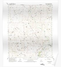 USGS TOPO Map Arizona AZ Artillery Peak 314335 1966 62500 Poster