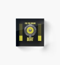 Feel the Healing Beat! Yellow Acrylic Block