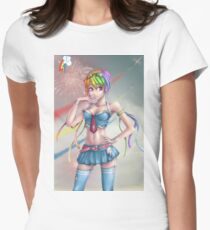 Pin-up MLP Rainbow Dash Women's Fitted T-Shirt