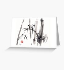 'after the rain' Original ink wash painting Greeting Card