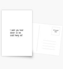 I wish You lived closer Postcards