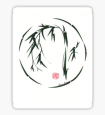 VISIONARY Original sumi-e enso ink brush wash painting Sticker