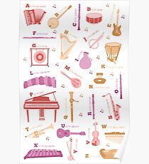 Musical Instrument Alphabet Poster