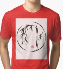 VISIONARY Original sumi-e enso ink brush wash painting Tri-blend T-Shirt