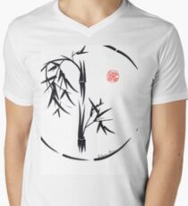PASSAGE - Original sumi-e enso ink brush art Men's V-Neck T-Shirt