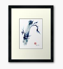 MEDITATE - Zen wash painting Framed Print