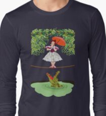 Nettes Halloween Das Krokodilmädchen Tödlicher Zirkus Langarmshirt