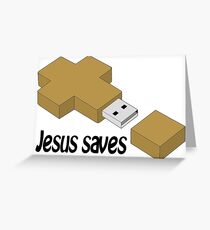Jesus saves Greeting Card