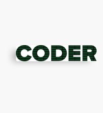 Coder - Binary Canvas Print