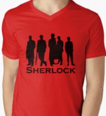 Sherlock Silhouettes Men's V-Neck T-Shirt