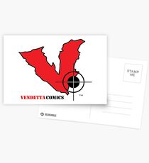 Vendetta Comics Reverse Logo Postcards