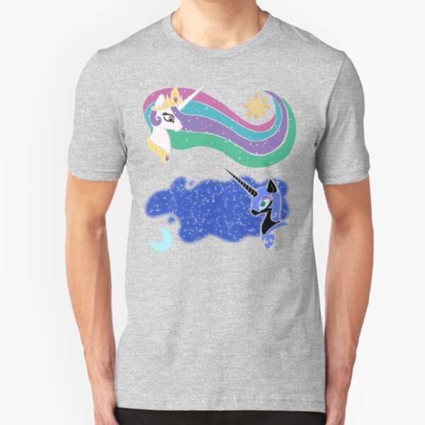 Princess Celestia and Nightmare Moon Slim Fit T-Shirt
