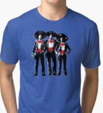 Three Amigos - Pop Art on Green Tri-blend T-Shirt