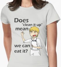 Can we eat it??? Women's Fitted T-Shirt