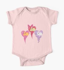 cutie mark crusaders Hearts One Piece - Short Sleeve