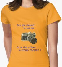 Are you pleased to see me. Sony. Women's Fitted T-Shirt