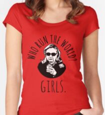 Hillary Clinton Who Run The World Women's Fitted Scoop T-Shirt