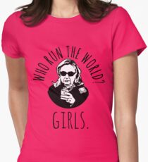 Hillary Clinton Who Run The World Women's Fitted T-Shirt