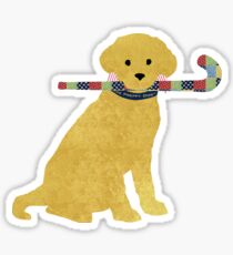 Yellow Lab Retriever Field Hockey Dog Sticker