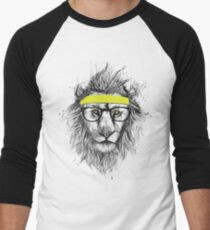 Hipster lion Men's Baseball ¾ T-Shirt