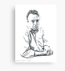 Hitchens drawn with spots Leinwanddruck