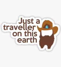 Just a traveller Sticker