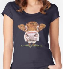 Cute Cow Women's Fitted Scoop T-Shirt