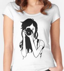 Photographer Girl Women's Fitted Scoop T-Shirt