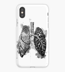 Digital Anatomical Watercolor Lungs iPhone Case