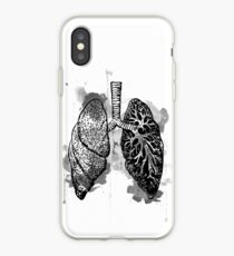 Digital Anatomical Watercolor Lungs iPhone Case
