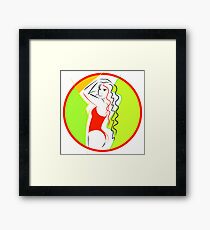 Vector Girl Framed Print