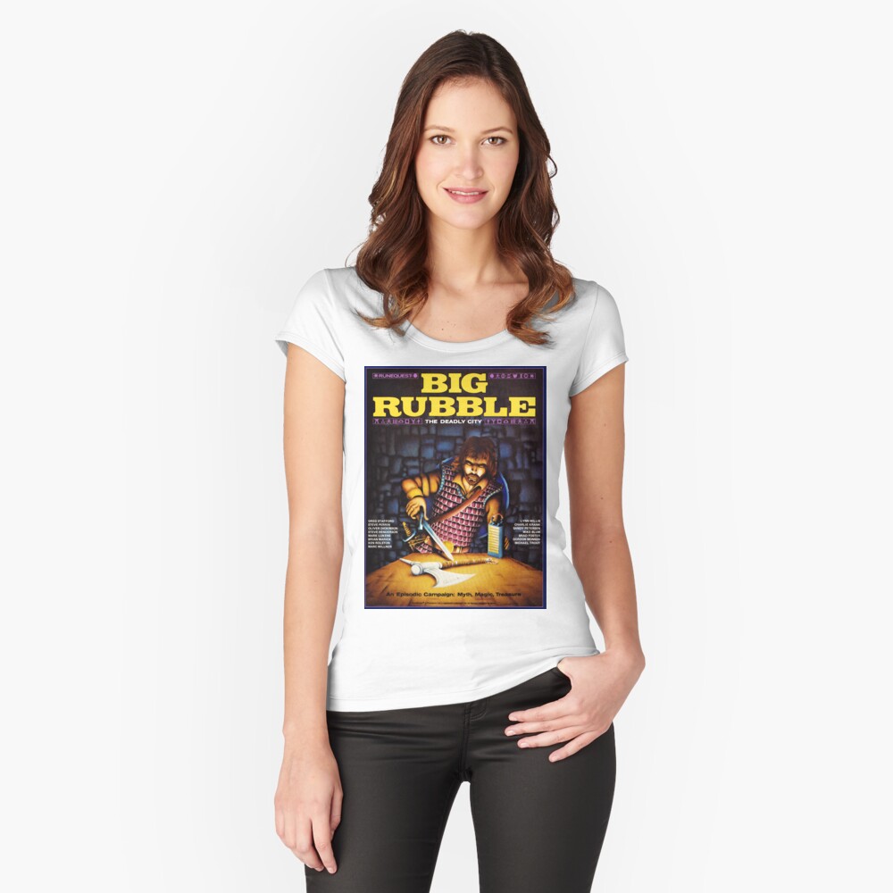 Gran cubierta de escombros Camiseta entallada de cuello ancho