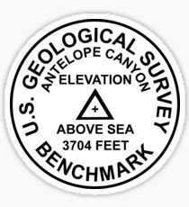 Antelope Canyon, Arizona USGS Style Benchmark Sticker