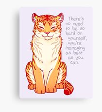 "You're Managing as Best as You Can" Tiger Metal Print