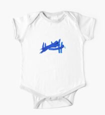 Blue abstract One Piece - Short Sleeve