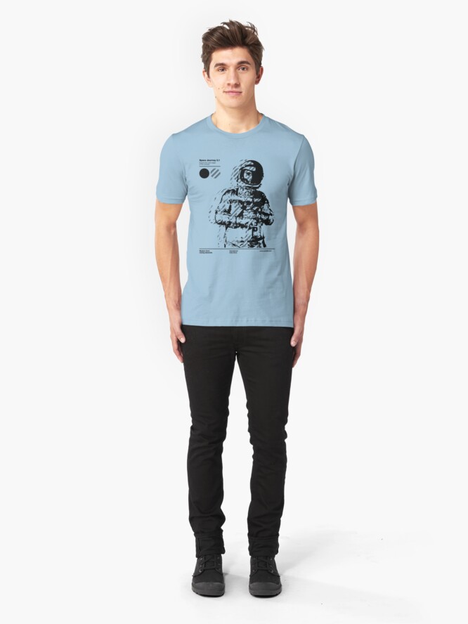 Alternate view of Space Journey 3.1 (black Slim Fit T-Shirt