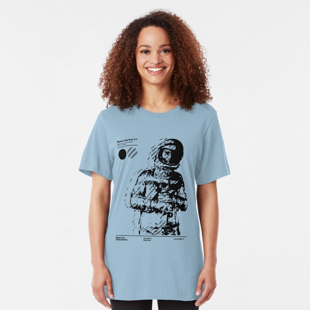 Space Journey 3.1 (black Slim Fit T-Shirt