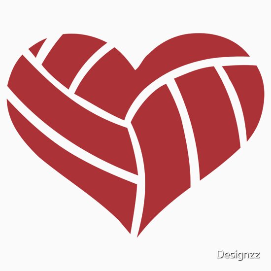 "Volleyball heart" T-Shirts & Hoodies by Designzz | Redbubble