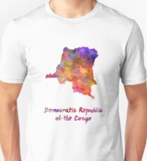 Democratic Republic of the Congo in watercolor Unisex T-Shirt