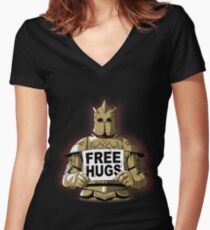 Free Hugs by The Mountain Women's Fitted V-Neck T-Shirt