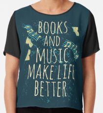 books and music make life better #1 Chiffon Top