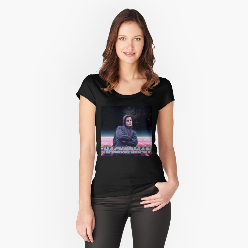 Hacker man Fitted Scoop T-Shirt