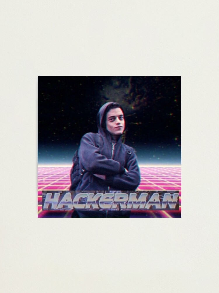 Alternate view of Hacker man Photographic Print