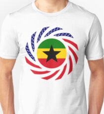 Ghanaian American Multinational Patriot Flag Series Slim Fit T-Shirt