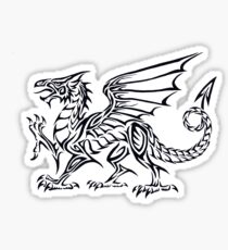 Tribal Dragon - Black Sticker