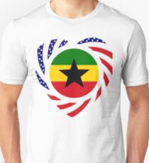 Ghanaian American Multinational Patriot Flag Series 2.0 Unisex T-Shirt