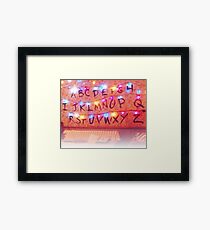 STRANGER THINGS ALPHABET LIGHTS Framed Print