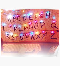 STRANGER THINGS ALPHABET LIGHTS Poster