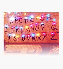 STRANGER THINGS ALPHABET LIGHTS Photographic Print