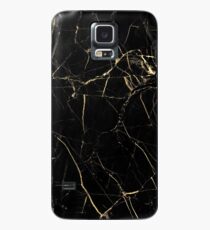 GOLDENER SCHWARZER MARMOR Hülle & Klebefolie für Samsung Galaxy